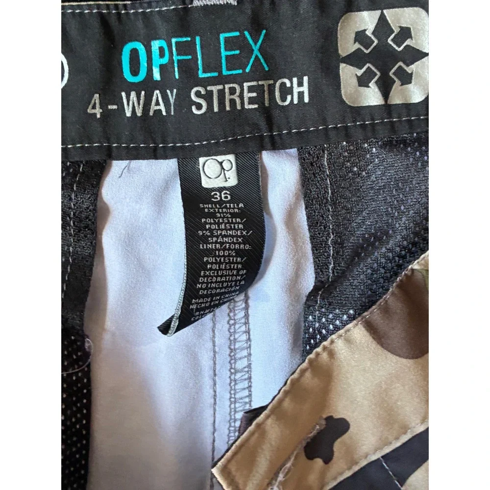 Ocean Pacific OPFlex Mens Camo Hybrid Shorts 4-Way Stretch Boardshorts Size 36